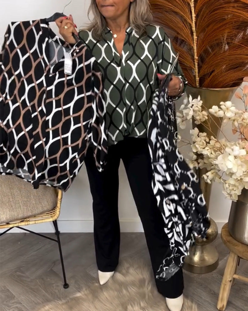 Adriana | Blusa con estampado gráfico