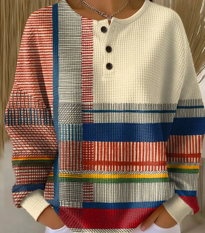 Susan | Henley acogedor de punto waffle