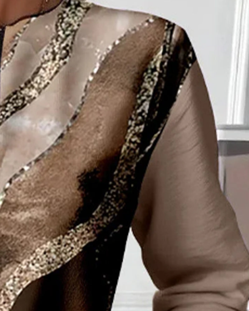 Andrea – Elegante jersey con escote en V y cremallera