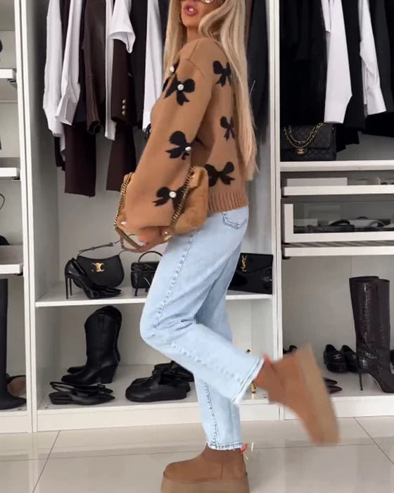 Cárdigan de Terciopelo 'Velvet Bow': Lujo y Romance para tus Outfits