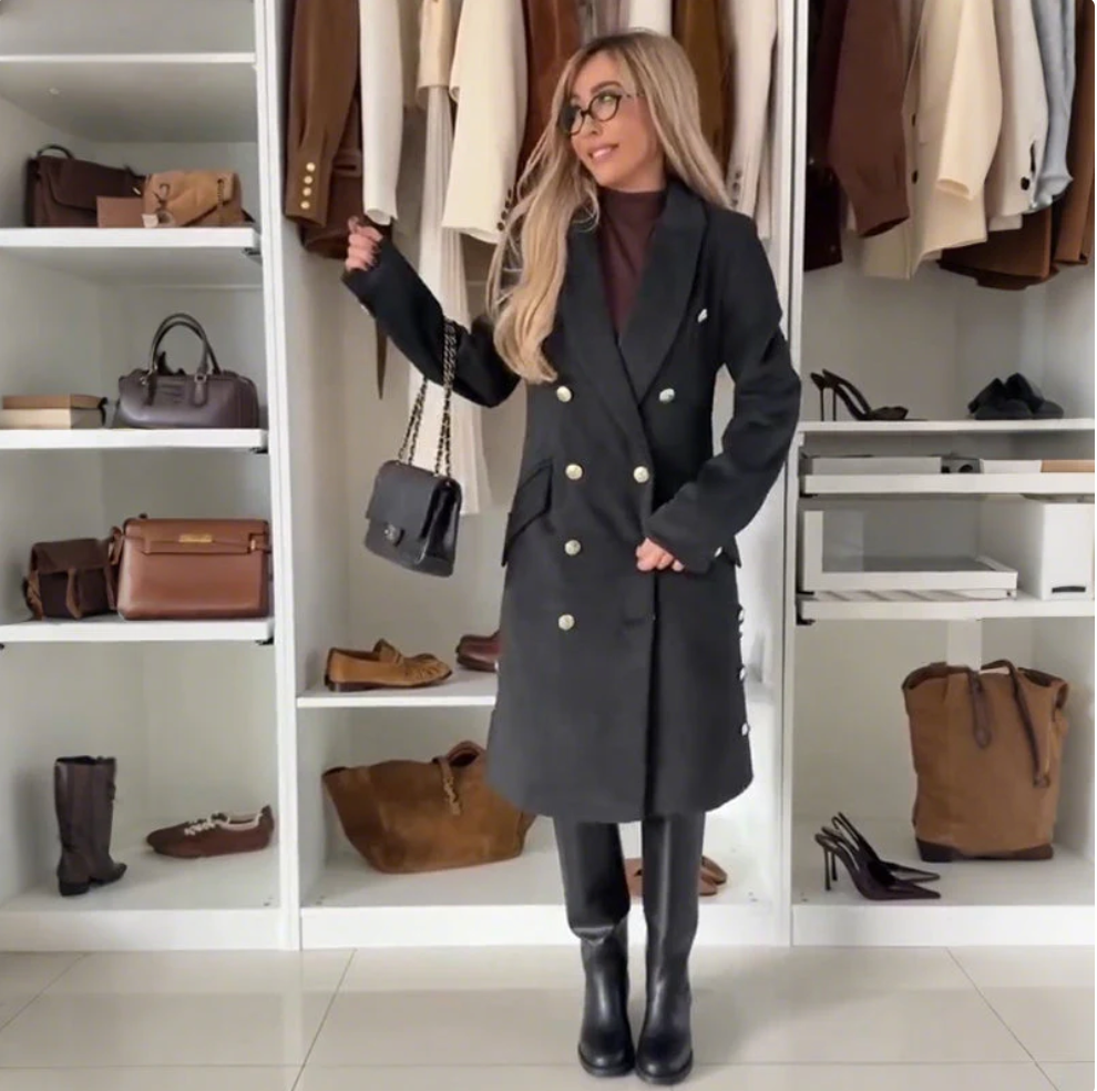 Abrigo Cruzado Clásico: La Inversión Atemporal en Elegancia de Invierno