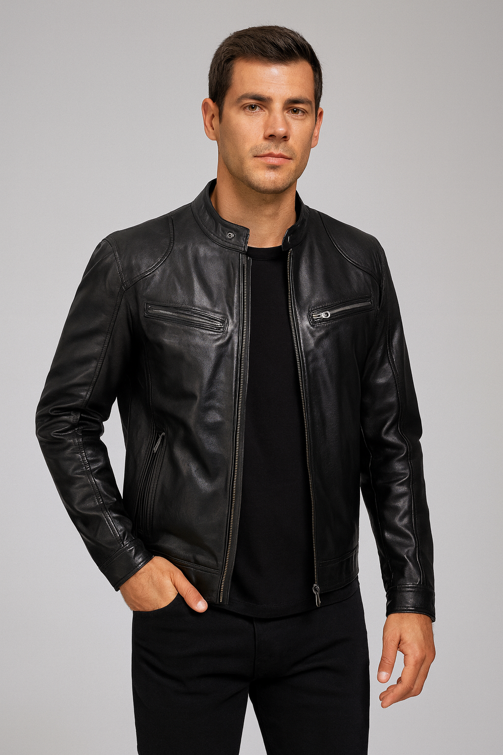 romaníes | Chaqueta de cuero elegante