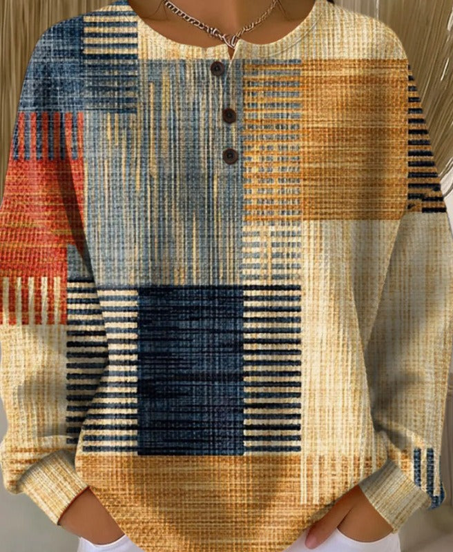 Susan | Henley acogedor de punto waffle