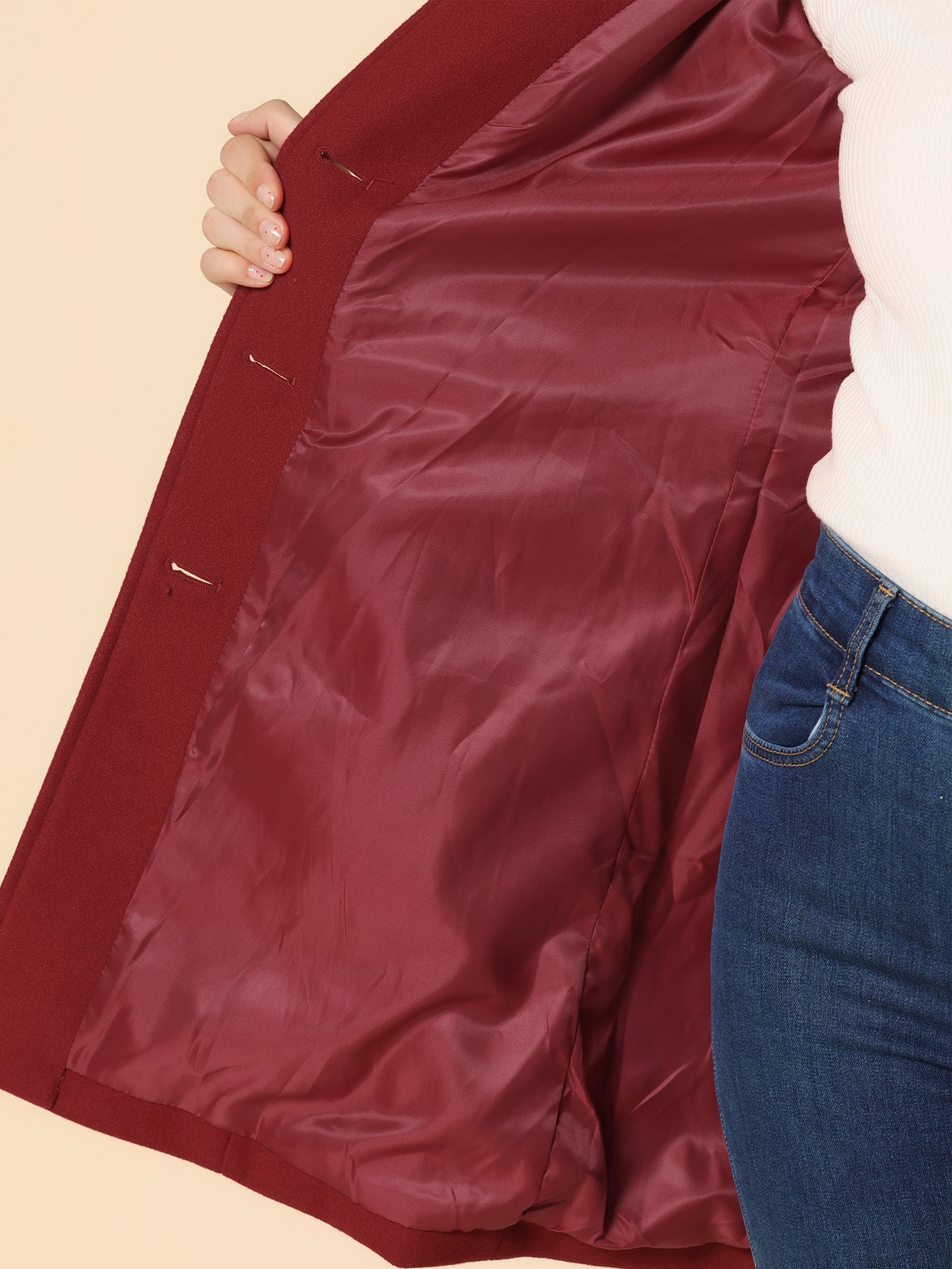 Jimena |  Abrigo trench de invierno de botonadura simple