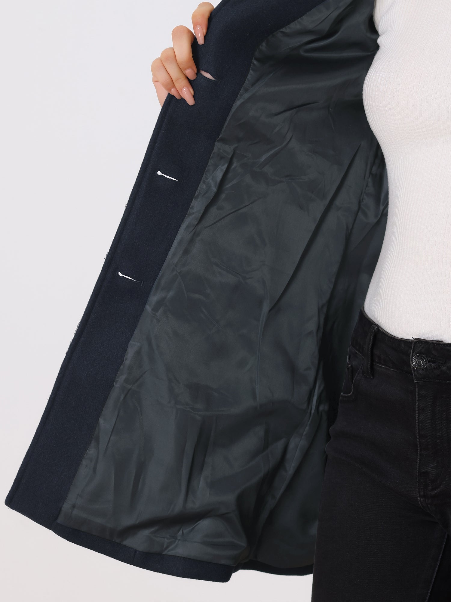 Jimena |  Abrigo trench de invierno de botonadura simple